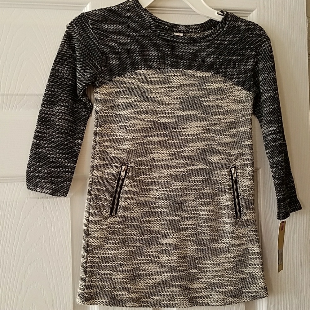 Long Sleeve Black and gray dress